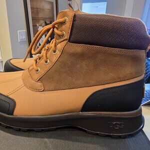NEW MENS SZ 11 CHESTNUT UGG EMMETT 1115834 LEATHER WATERPROOF WINTER DUCK BOOTS